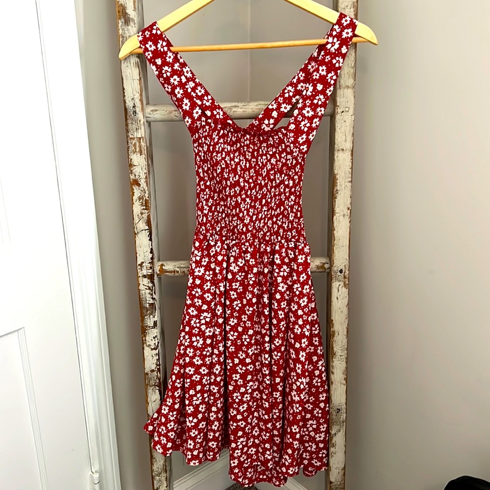 SHEIN - Red Floral Dress - Size S
